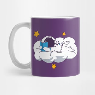 The Astronaut collection reading on the cloud Mug